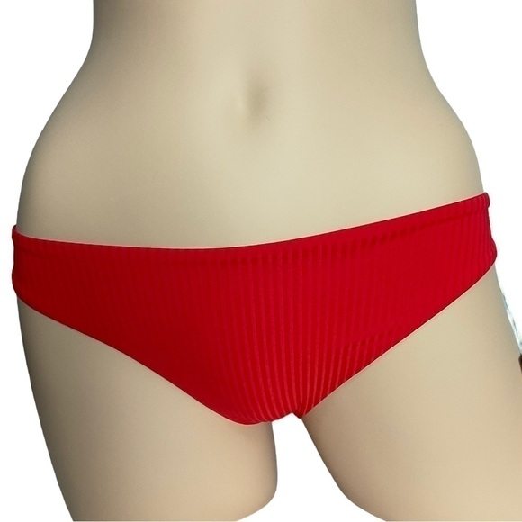 VITAMIN A Midori Bikini Bottoms Red Size 6 Small - Picture 1 of 8